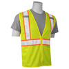 Erb Safety S384 Mesh Safety Vest, Class 2, Hi-Viz Lime, No Pockets, 3X 66574